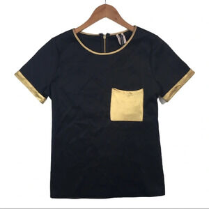 WS620 NEW Peppermint Boutique Gold Pocket Top S